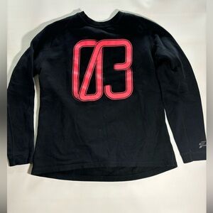 Y2K Jordan Black Long Sleeve Tee with Pink Graphic #49